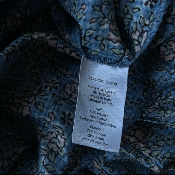 Veronica Beard Kameya Blue Floral Maxi Dress - Picture 9 of 10